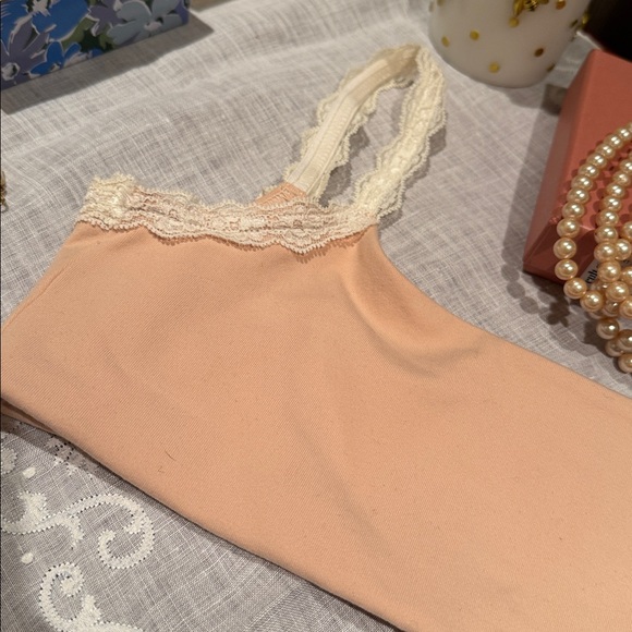 TOP SECRET LUXURY INTIMATE BRALETTE IN NUDE WITH LACE STRAPS IN CREAM SIZE SMALL - Picture 2 of 8